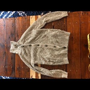LL Bean Grey Cardigan Size 6